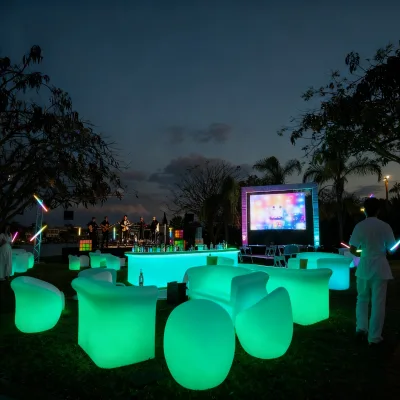 Factory Direct Sale LED Party Lighting Furniture Wedding Party Lighting Furniture bar KTV Lighting Tables and Chairs
