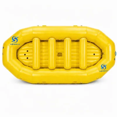 15ft 480cm 1.2mm Heavy Duty PVC Self-Bailing White Water Rafting Inflatable Raft with Leafield Valves 12Person Commercial Grade