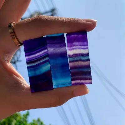 DIY Fast Shipping Wholesale Natural Quartz Point Rainbow Fluorite Tower for Home Decoration
