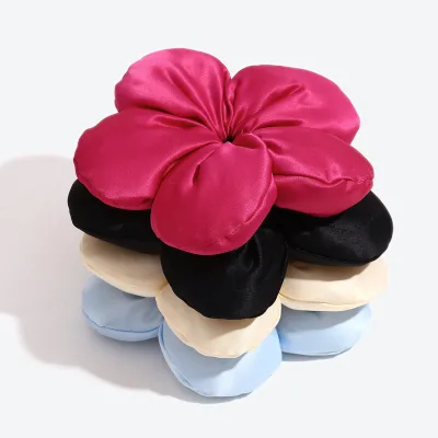 High Quality Satin Fashionable High-end Oversized Hair Scrunchies Customizable Scrunchies Floral Scrunchies
