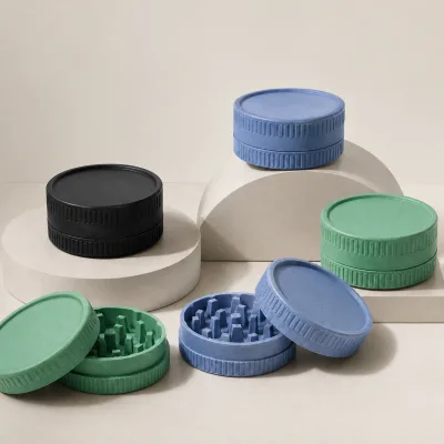 55mm 2 Layer Biodegradable Herb Grinder Bioplastic Environmentally Eco Friendly Grinder Herb Shredder Tobacco Herbal Crusher