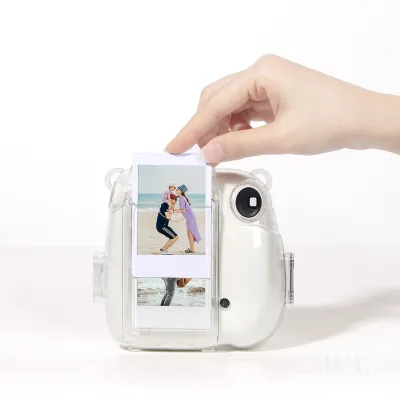 Caiul Global Patent Clear Hard Bag Camera Case for Fujifilm Instax Mini 7+ Pockets Version Protective with Strap