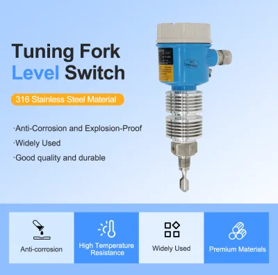 Heat Dissipation High Temperature Tuning Fork Level Switch Thread Mount for High Temperature Medium Tank Level Alarm Control