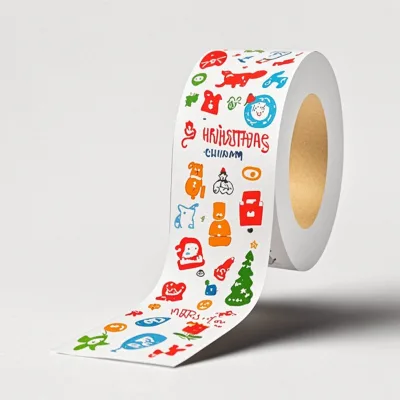 Factory Supplied Christmas Logo Letters Sticker Custom Packaging Stickers