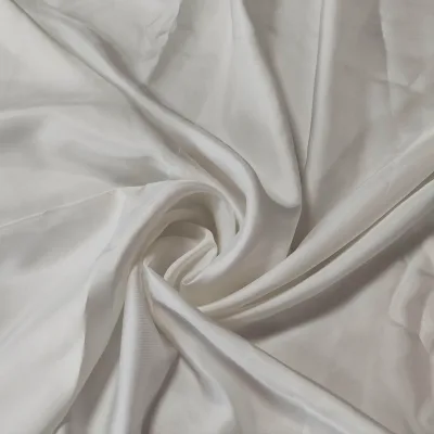 High Quality 16 Momme Raw Silk Twill Fabric Natural White for Fashion Design