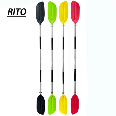 Wholesale 2 Pieces Leisure Plastic Wing Blade Drive Adjustable Boating Canoeing Oar Fishing Aluminum Shaft Kayak Paddle