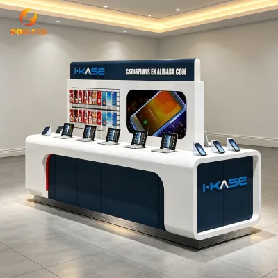 Modern Cellphone Display Showcase Glossy Painting Hang the Phone case for Display for Mobile Phone Retail Shop