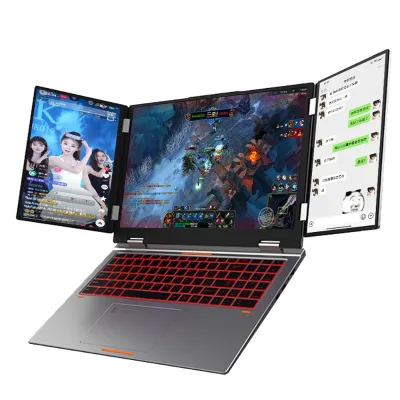 Triple Screen Laptops 15.6 Inch FHD IPS Notebook Computer Intel N100 N95 I7 I9 Windows 11 OEM ODM Manufacturer