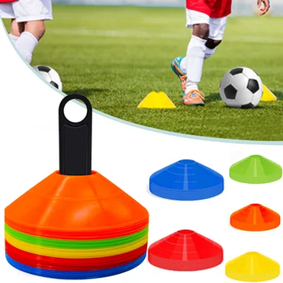 Set of 50 Agility Soccer Cones With Carry Bag Logo Disc and Holder for Training Football Kids Sports Field Cone Markers