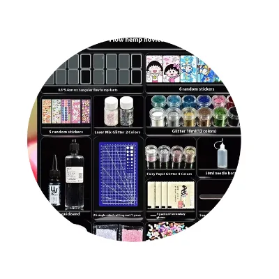 High-Definition Transparent Homemade Flow Hemp DIY Material Quicksand Oil Acrylic Glitter Powder Creative Paste Toys Guka Brick