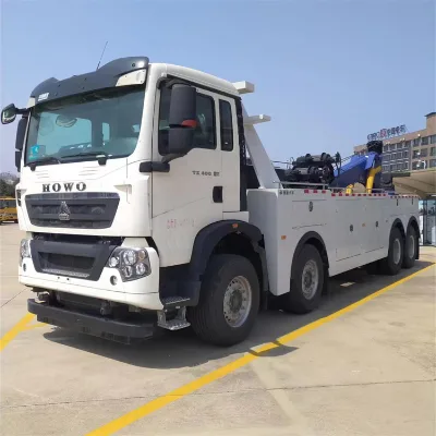 High-performance Sinotruck Howo 404HP Heavy-duty 25-ton Wrecker (road-block Removal Vehicle).
