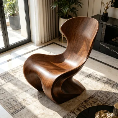 Ergonomic Integrated Single Chair with Contoured Seat and Backrest for All-Day Comfort and Relaxation