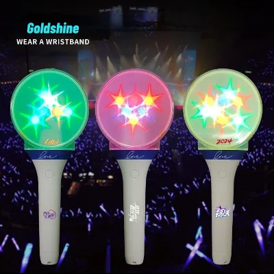 Cool Color LED15 Super Flash Effect 3D Large Hexagonal Design Fan Exclusive Concert Props for Party Supplies