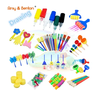 Sponge Paint Brush Seal Painting Educational Toy for Kids DIY Graffiti Sponge Brushes Funny Toys Art Supplies Drawing Toys