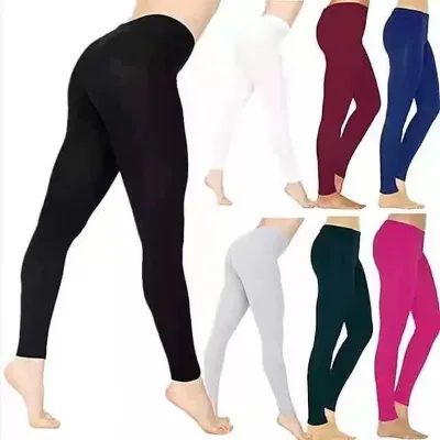 Amazn Wholesale Fashion New Style Black White Gary Mid Waisted Tight Seamless Yoga Leggings for Women
