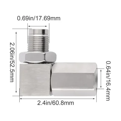 Exhaust Catalyst Rear O2 Sensor Spacer 90 Degree Mini Catalyst Lambda O2 Adapter CEL Fix M18*1.5 Universal