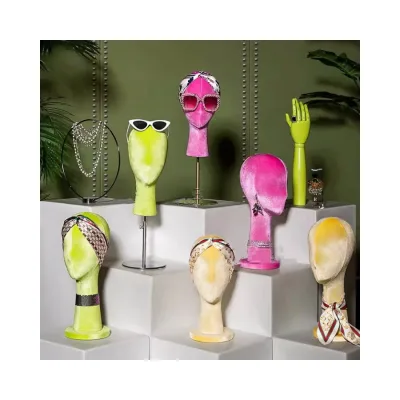 High Quality Female Mannequin Head Velvet Surface Mannequins Female Head for Window Display