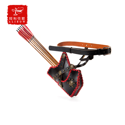 Traditional Archery Quiver Tools Products and Arrows Red Manchu Archery Bag