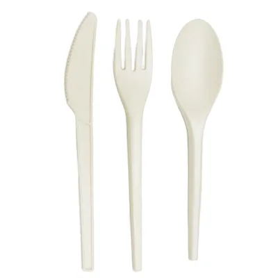 Manufacturer Wholesale Price Eco-Friendly Compostable Cornstarch Cutlery BPI Individually Wrapped Disposable PLA Cutlery