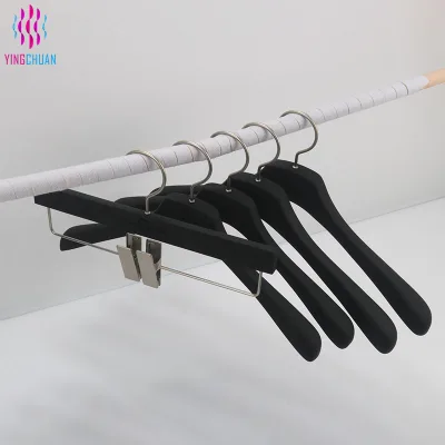 Factory Price Hanger Flexible Clothes Appendiabiti Reusable Luxury Durable Non-Slip Natural Wooden Hanger for Household