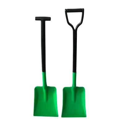 Heavy-Duty Yellow Plastic Snow Shovel with 60cm Handle for Gardening