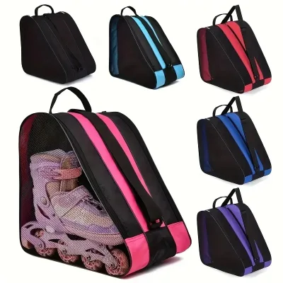 Portable Ice Skating Bag Roller Skates Storage Bag Large Capacity Breathable Kids Inline Skates Bag Skating Shoes Organizer