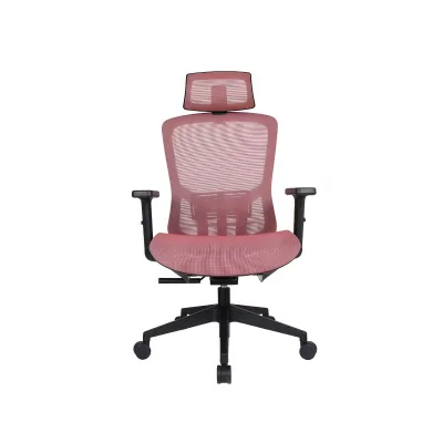 Home Office Furniture pink High Back Mesh Office Chairs with Lumbar Support