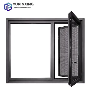Foshan Supplier Modern Black Aluminum Hurricane Impact Burglar Proof Windows and Doors for Residential House Replacement
