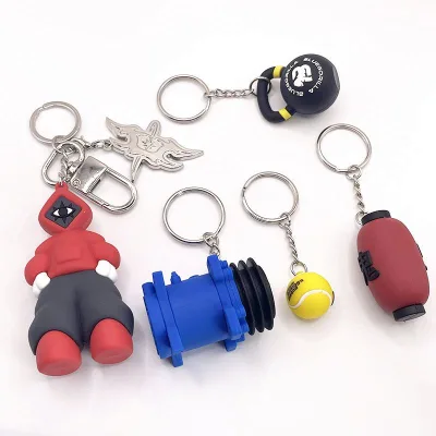 3D Cartoon Anime PVC Rubber Keychain Personalized Custom Logo Key Ring Bag Pendant Car Accessory Promotional Gift for Kids Adult