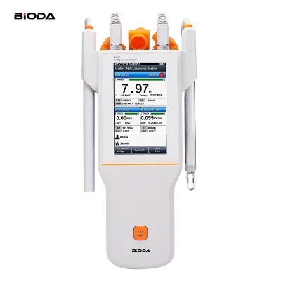 Bioda Lab Instrument Portable Digital Plastic Water Analyzer Handheld PH/ISE/EC Conductivity/DO Temp Meter LCD Display OEM/ODM 1