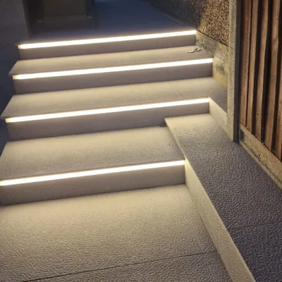 Full Body Bullnose Modern Anti-slip Porcelain Tiles for Outdoor Stair Step Floor 300x1200x20mm Firebrick