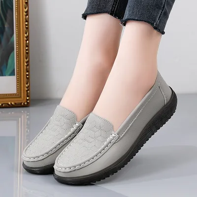 New Style Women's Casual Slip-On Flat-Soled Doudou Shoes for Mother's Day-Summer/Spring/Autumn Seasons