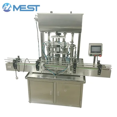 4 Heads Auto Face Cream Lotion Body Gel Hair Spray Cosmetics Cream Essential Oil Bottle Detergent Paste Piston Filling Machine
