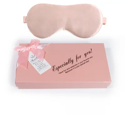 Valentine's Day Gift Box Real Mulberry Silk Sleep Mask with Adjustable Strap for Sleeping Block Light Eye Sleep Shade Cover