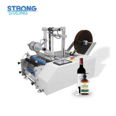 Semi-Auto Cosmetic Jar Cheap Price Labeling Machine With Date Coding Printer Bottles Food Beverage Application Motor Core
