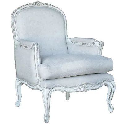 High Quality Handmade French Vintage Solid Wood Leisure Accent Chairs for Living Room and Hotel Furniture