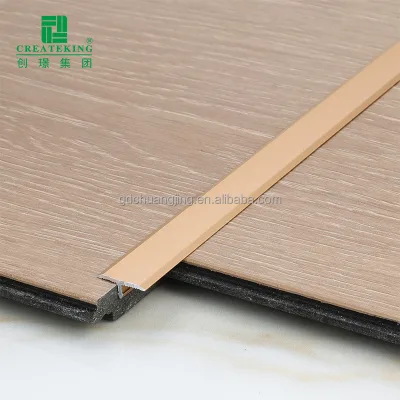 North America Home Office Kitchen Bathroom Staircase Tile Edge Trim T Shape W*H5.4mm Aluminium Floor Transition Custom