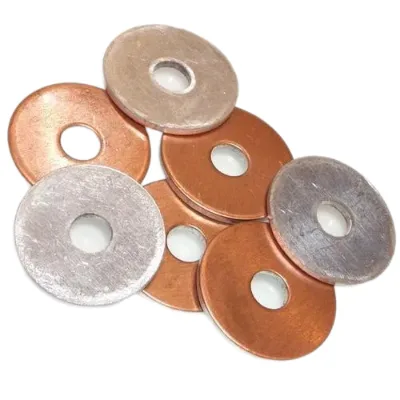 High Conductivity Copper and Aluminum Bimetal Composite Clad Metal Flat Washer for Lithium Batteries