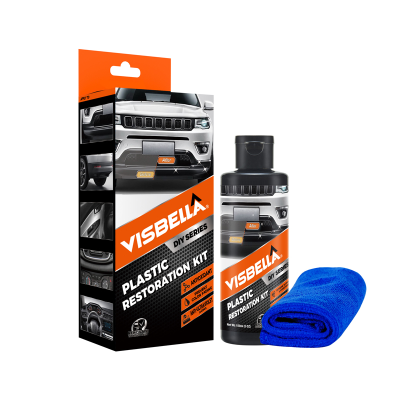Easy to Use Plastic Restorer Kit, Quick Application Renews Faded Black Plastic in Minutes, No Painting