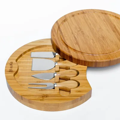Wholesale High Quality Wooden Cheese Board Cheese Cutting Board Set With Cutlery