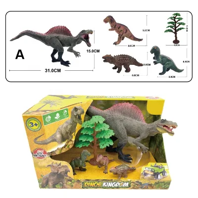 Wholesale Toys Children Plastic Dino Model Toys Dinosaur Toy Set With Tree