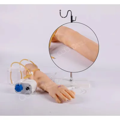 Realistic PVC Arm Manikin for Repeated Venipuncture Practice Durable Injection Model with Built-in Pump Blood Return Simulation