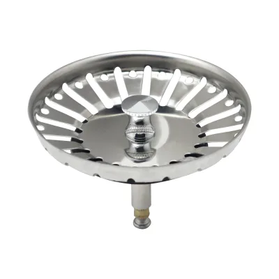 Kitchen Sink Basket Strainer Stopper Combo Basket Spring Clip Sink Plug Sink Drain Filter