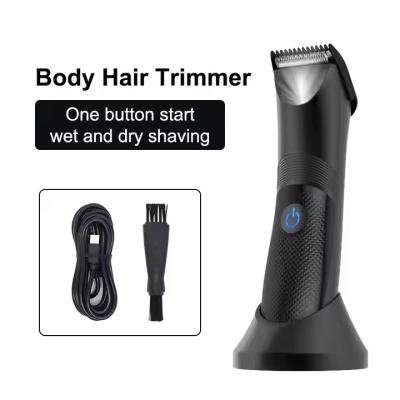 Best Safe Waterproof Ceramic Blade Body Hair Trimmer Manscaping Groomer for Male Balls Groin Shaving English Instructions