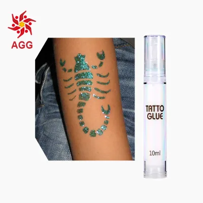 10ml Body Art Tatoo Glue Durable Body Glitter Fix Glue White Waterproof Tattoo Glue