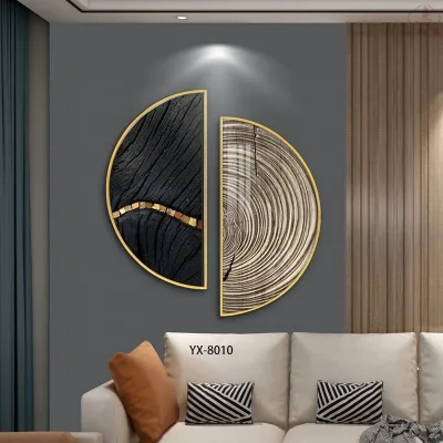 Hotel Classic Decoration Luxury Abstract Golden Crystal Porcelain Custom Paintings and Wall Arts Wall Painting Home Decor Luxury