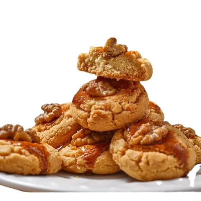 Peach Crispy Biscuits Traditional Walnut Pastry Loose Biscuits for Casual Snacks