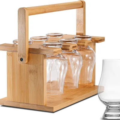Rustic Wood Mug Organizer with Top Shelf, Mug Display for Home Kitchen, Brown