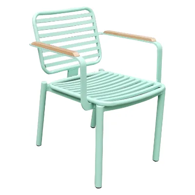 Modern Outdoor Furniture Aluminum Alloy Dining Balcony Restaurant Coffee Chair Table