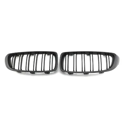 Matte Black Front Kidney Grille Double Slat ABS Sport Style for 4 Series F32/F33/F36/F80/F82/F83 2013-2020